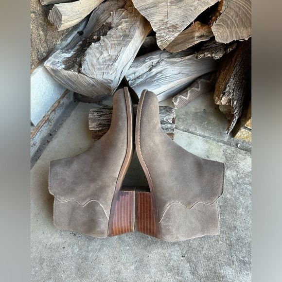 Sole Society Breyon Leather Suede ankle boots w/side zip Sz-7M. D - Picture 9 of 11